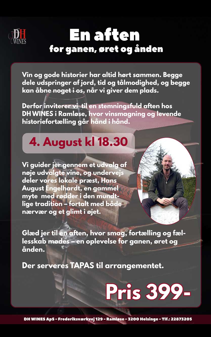 En aften for ganen, øret og ånden 4.August kl. 18.30 2026