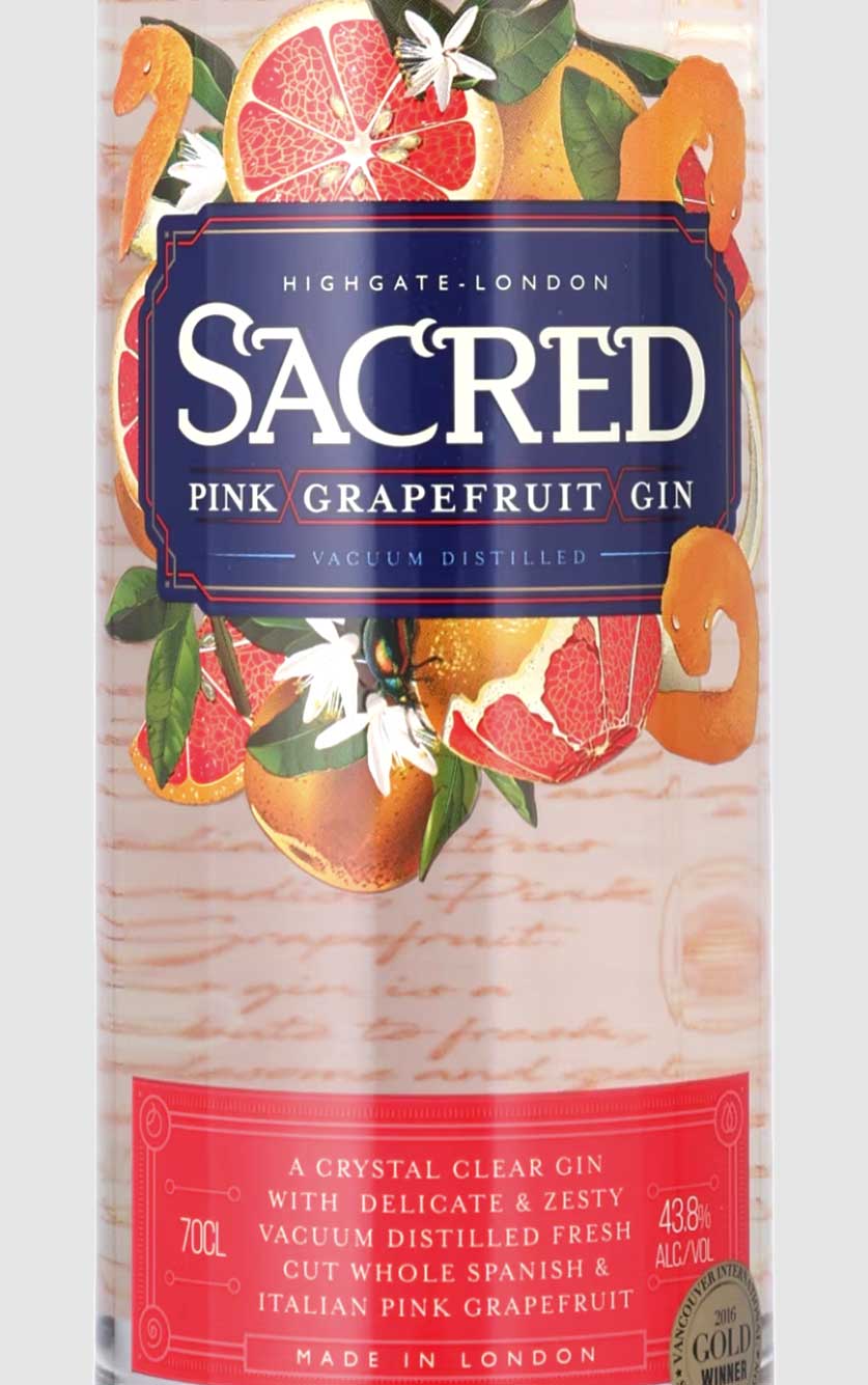 Sacres Pink Grapefruit ØKO Gin Sacred Spirits