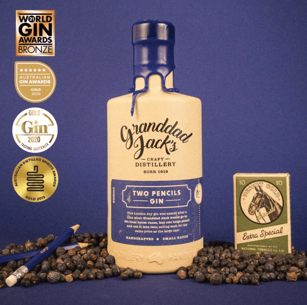 Granddad Jacks Two Pencils Dry Gin 75cl