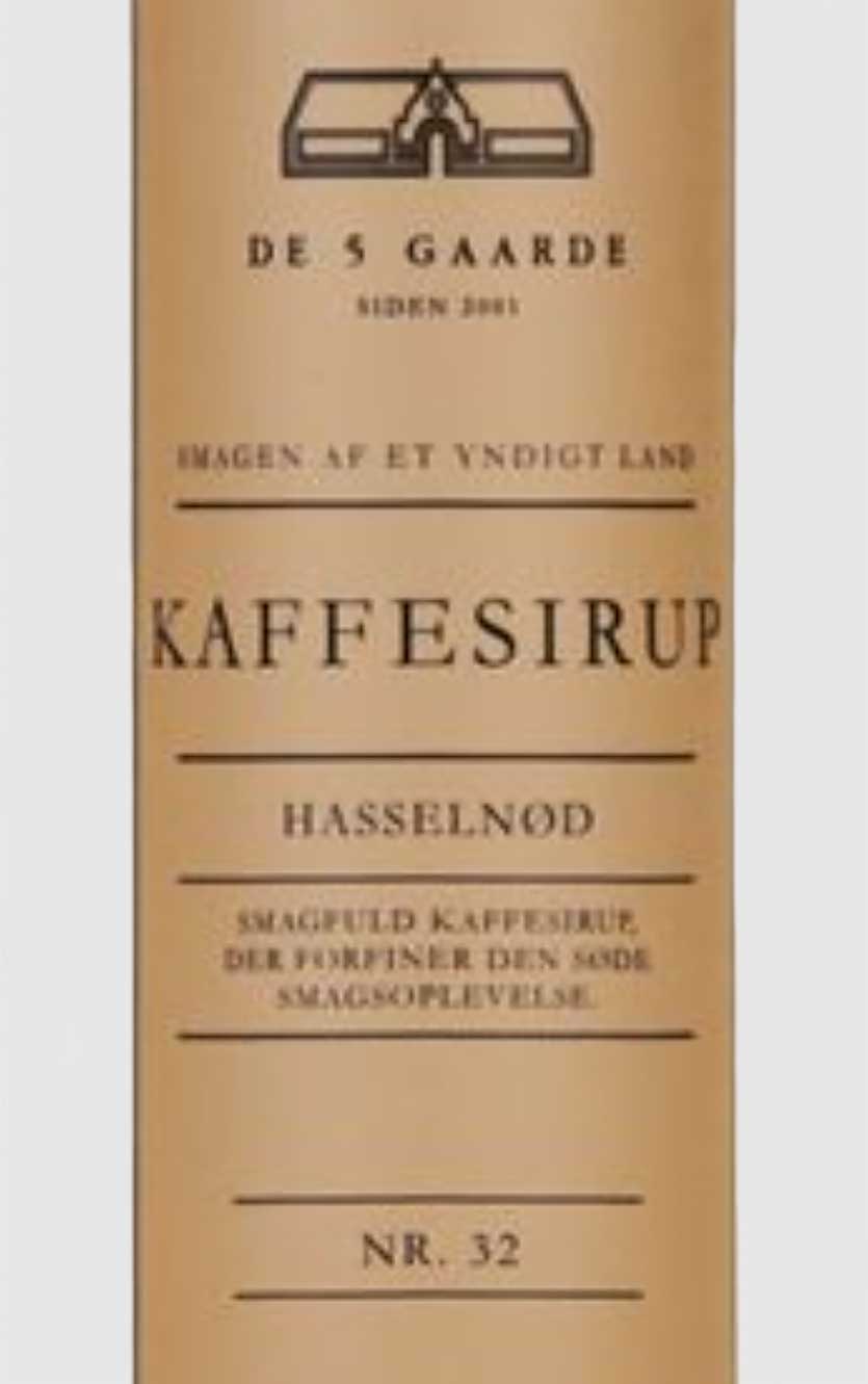 De 5 Gaarde Kaffesirup Hasselnød