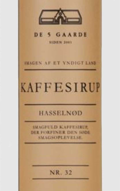 De 5 Gaarde Kaffesirup Hasselnød