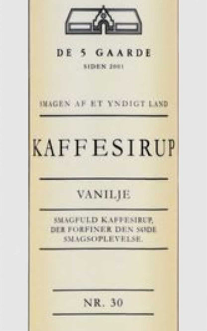 De 5 Gaarde Kaffesirup Vanilje