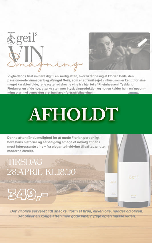 Geils vinsmagning 28.April 2026 kl.18.30