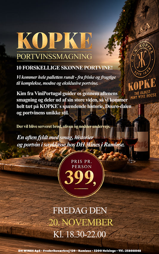 KOPKE PORTVINSSMAGNING 20.November 2026 kl.18.30-22.00
