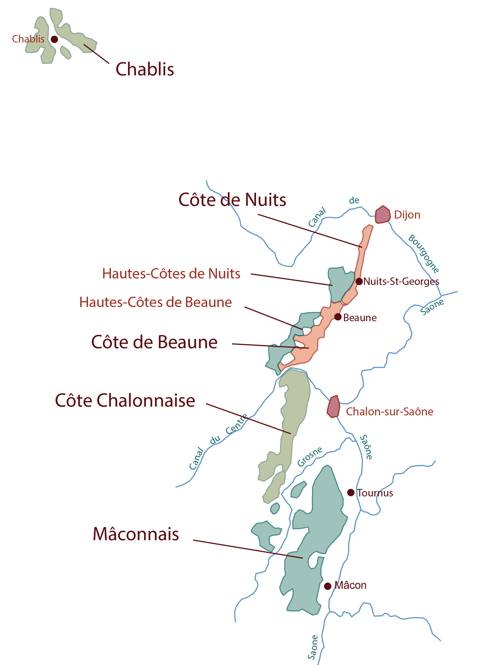 Vinmarker i Bourgogne