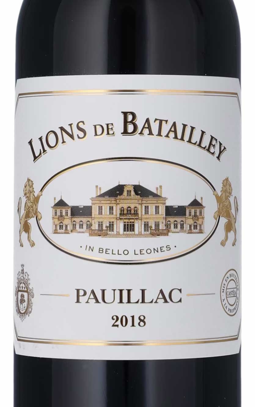 Lions De Batailley Pauillac, 2. vin Ch. Batailley 2018 Trækasse