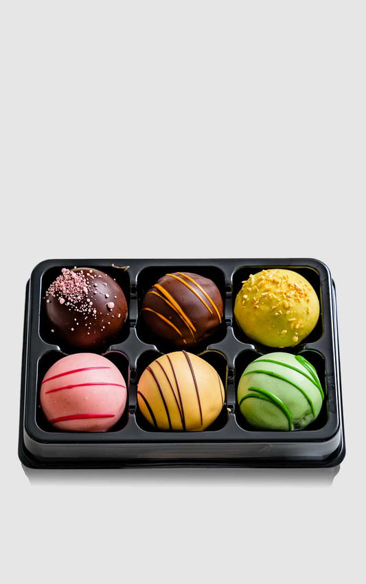 Trøffel-Romkugler - Æske nr. 1 med 6 forskellige