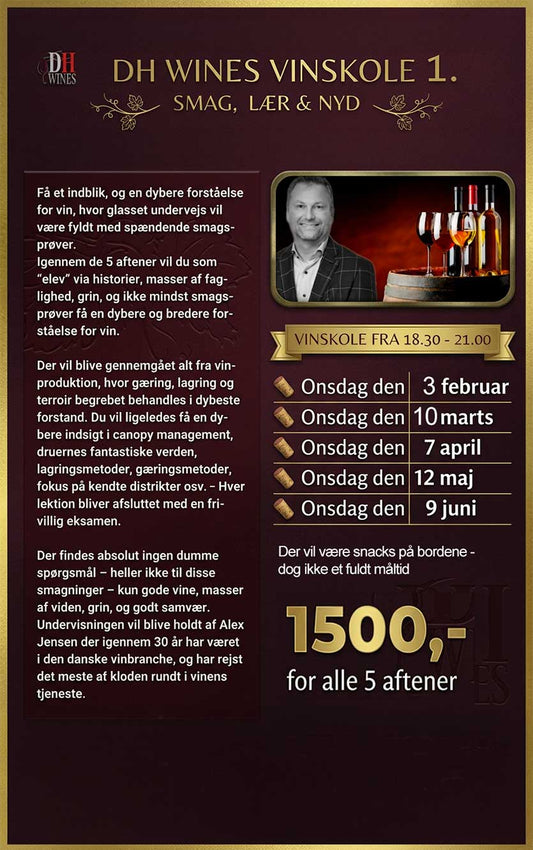 DH Wines VINSKOLE 1 - 2027 over 5 aftener