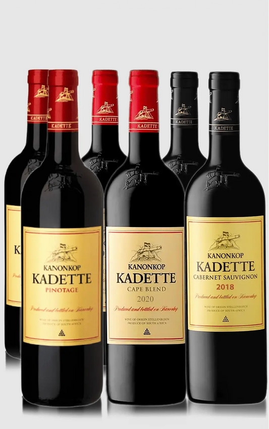 Smagekasse med Kanonkop Kadette-vine – 6 Flasker