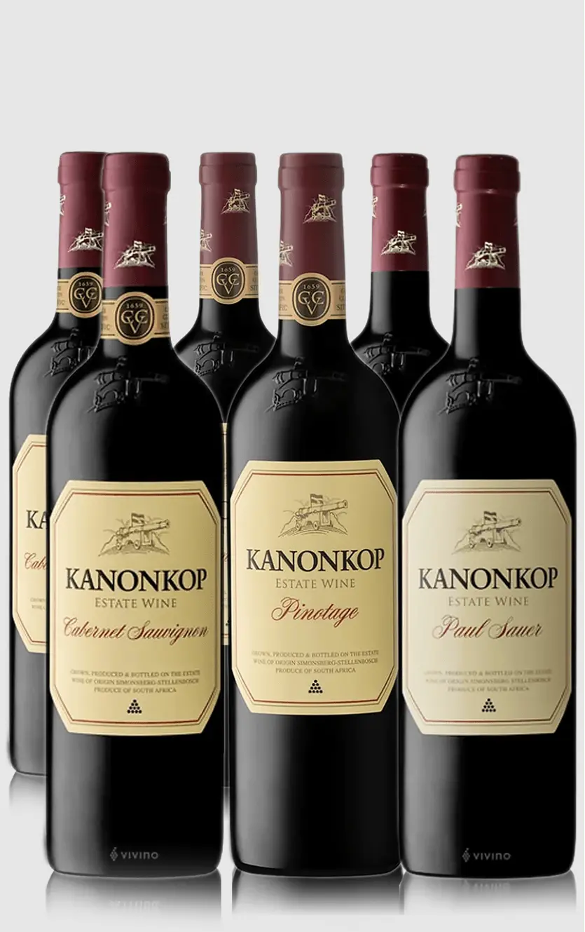 Smagekasse med Kanonkop Signaturvine – 6 Flasker